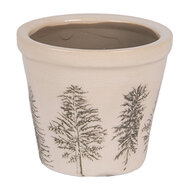 Clayre &amp; Eef | Bloempot Binnen Beige Groen &oslash; 8x7 cm | 6CENPT0001XS
