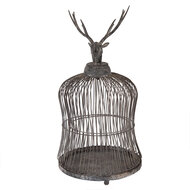 Clayre &amp; Eef | Vogelkooi Decoratie Grijs &oslash; 26x50 cm | 5Y1344