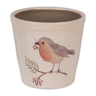 Clayre &amp; Eef | Bloempot Binnen Beige Bruin &oslash; 15x14 cm | 6CEVGP0001M