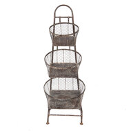 Clayre & Eef | Rek met manden Bruin 43x43x116 cm | 5Y1359