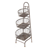 Clayre & Eef | Rek met manden Bruin 43x43x116 cm | 5Y1359