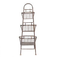 Clayre & Eef | Rek met manden Bruin 43x43x116 cm | 5Y1359
