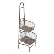 Clayre & Eef | Rek met manden Bruin 43x43x116 cm | 5Y1359