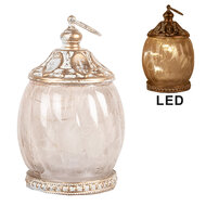 Clayre &amp; Eef | Decoratie met LED Beige &oslash; 7x11 cm | 6GL5219