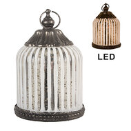 Clayre &amp; Eef | Decoratie met LED Wit &oslash; 8x12 cm / 2xAAA | 6GL5228