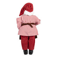 Clayre & Eef | Kerstdecoratie Kerstman Rood Wit 22x19x45 cm | 66227