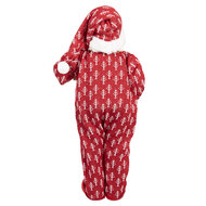 Clayre & Eef | Kerstdecoratie Kerstman Rood Beige 22x19x45 cm | 66228