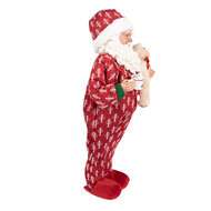 Clayre & Eef | Kerstdecoratie Kerstman Rood Beige 22x19x45 cm | 66228