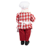 Clayre & Eef | Kerstdecoratie Kerstman Rood Wit 22x19x45 cm | 66229