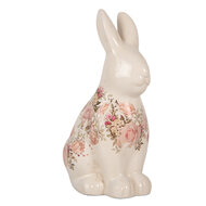 Clayre & Eef | Decoratie Beeld Konijn Beige Roze 16x12x28 cm | 6CE1956L