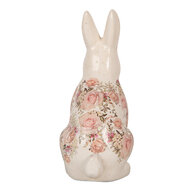 Clayre & Eef | Decoratie Beeld Konijn Beige Roze 16x12x28 cm | 6CE1956L