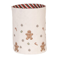 Clayre &amp; Eef | Broodmandje Beige Bruin &oslash; 15x16 cm | CGM50