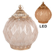 Clayre &amp; Eef | Decoratie met LED Roze &oslash; 15x19 cm / 2xAAA | 6GL5230