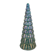 Clayre &amp; Eef | Kerstdecoratie Kerstboom Blauw &oslash; 12x33 cm | 6GL5331