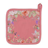 Clayre &amp; Eef | Pannenlap Roze Beige 20x20 cm | FFA45P