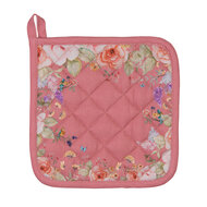 Clayre &amp; Eef | Pannenlap Roze Beige 20x20 cm | FFA45P