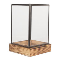Clayre &amp; Eef | Decoratie Kweekkasje Transparant Bruin 12x12x19 cm | 6GL5366