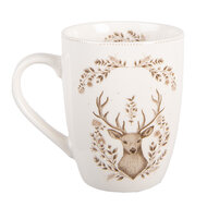 Clayre &amp; Eef | Mok Beige Bruin 12x8x10 cm / 350 ml | GTWMU