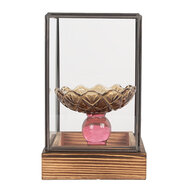 Clayre &amp; Eef | Decoratie Kweekkasje Transparant Bruin 12x12x19 cm | 6GL5366