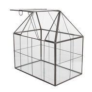 Clayre &amp; Eef | Decoratie Kweekkasje Transparant Zwart 25x16x26 cm | 6GL5368