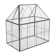 Clayre &amp; Eef | Decoratie Kweekkasje Transparant Zwart 25x16x26 cm | 6GL5368