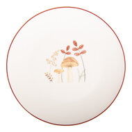 Clayre &amp; Eef | Servies Ontbijtbord Beige Bruin &oslash; 20x2 cm | LFJDP