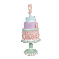 Clayre & Eef | Decoratie taart Roze ø 17x42 cm | 6PR4261