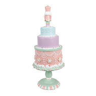 Clayre & Eef | Decoratie taart Roze ø 17x42 cm | 6PR4261