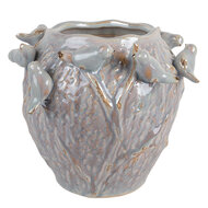 Clayre &amp; Eef | Bloempot Binnen Blauw &oslash; 25x20 cm | 6TE0586