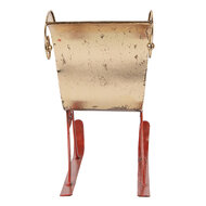 Clayre &amp; Eef | Kerstdecoratie Slee Wit Goudkleurig 38x15x28 cm | 6Y5843