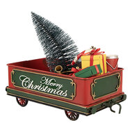 Clayre &amp; Eef | Kerstdecoratie Treinwagon Rood Groen 31x15x25 cm | 6Y5872