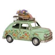 Clayre &amp; Eef | Decoratie Model Auto Groen Roze 26x12x18 cm | 6Y5876