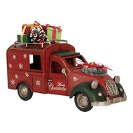 Clayre &amp; Eef | Decoratie Model Auto Rood Groen 26x11x17 cm | 6Y5881