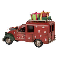 Clayre &amp; Eef | Decoratie Model Auto Rood Groen 26x11x17 cm | 6Y5881
