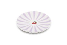 Dinerbord ø 28 cm Fruity Cherry lila wit aardewerk | PC.CE.28 | Dishes & Deco