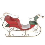 Clayre &amp; Eef | Kerstdecoratie Slee Rood Goudkleurig 169x67x106 cm | 5Y1374
