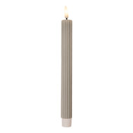 Clayre &amp; Eef | Kaars met LED set van 2 Grijs &oslash; 2x25 cm / 2xAAA | 6CA0002G