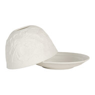 Clayre & Eef | Theelichthouder Wit ø 12x8 cm | 6CE2209