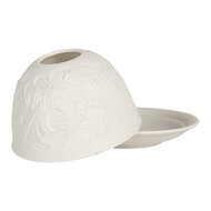 Clayre & Eef | Theelichthouder Wit ø 12x8 cm | 6CE2209