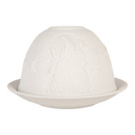 Clayre & Eef | Theelichthouder Wit ø 12x8 cm | 6CE2210