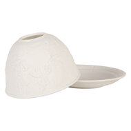 Clayre & Eef | Theelichthouder Wit ø 12x8 cm | 6CE2210