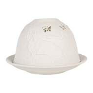 Clayre & Eef | Theelichthouder Wit ø 12x8 cm | 6CE2211