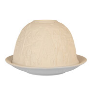 Clayre & Eef | Theelichthouder Wit ø 12x8 cm | 6CE2212