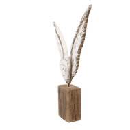 Clayre & Eef | Decoratie Vleugels Wit Bruin 26x5x33 cm | 6H2425
