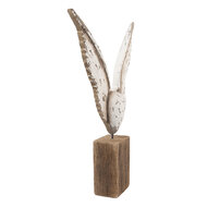 Clayre & Eef | Decoratie Vleugels Wit Bruin 26x5x33 cm | 6H2425