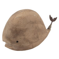 Clayre & Eef | Decoratie Walvis Bruin 26x7x14 cm | 6H2434