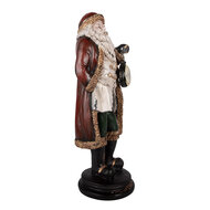 Clayre & Eef | Kerstdecoratie Kerstman Rood Groen 15x13x40 cm | 6PR1106