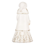 Clayre & Eef | Kerstdecoratie Kerstman Wit Grijs 13x10x25 cm | 6PR5367