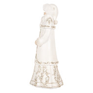 Clayre & Eef | Kerstdecoratie Kerstman Wit Grijs 13x10x25 cm | 6PR5367