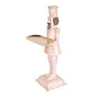 Clayre & Eef | Kerstdecoratie Notenkraker Roze 18x17x40 cm | 6PR5368